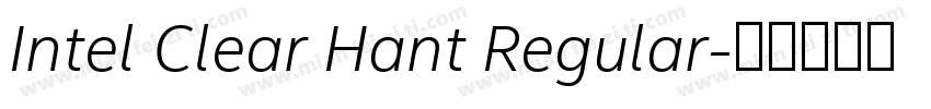 Intel Clear Hant Regular字体转换